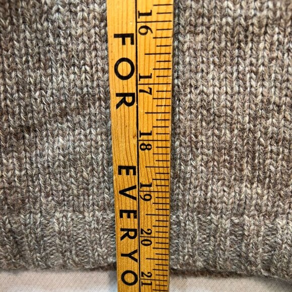 Woolrich Women 100% Wool Vest Sweater Medium Full Zip Turtleneck Tan Cozy Knit - Picture 7 of 11